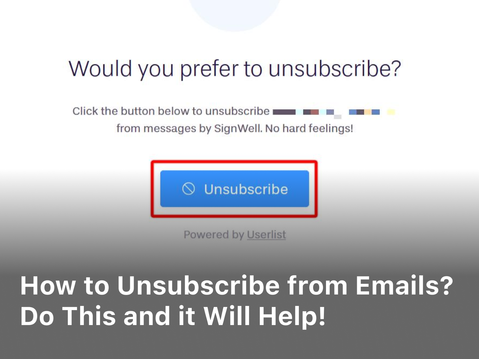 How to unsubscribe from emails